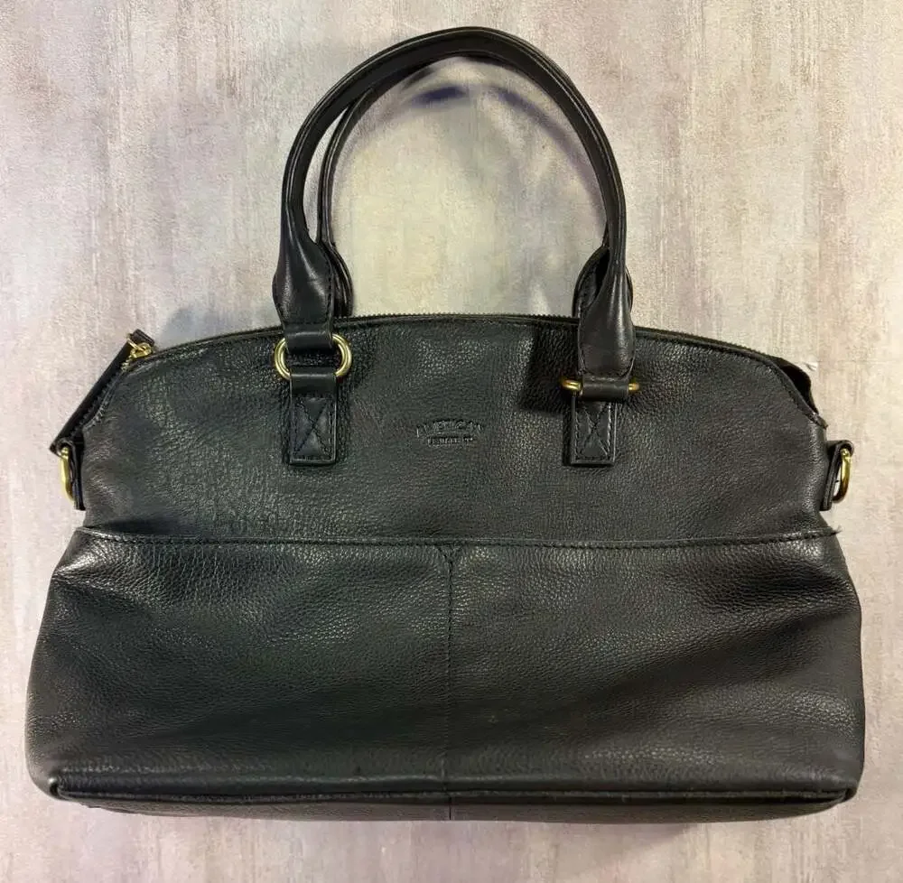 American Leather Co. Liberty Black‎ Leather Satchel Bag